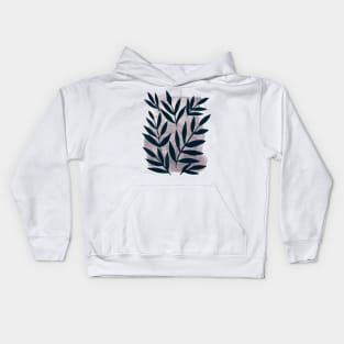 Black branches - neutral background Kids Hoodie